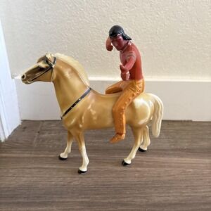 Vintage 1950's, Hartland, Brave Eagle Indian And Horse As Pictured